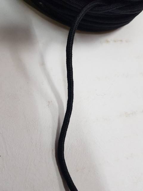 RB Tali Prusik Hitam Polos 2.5mm-4mm 130m-70m