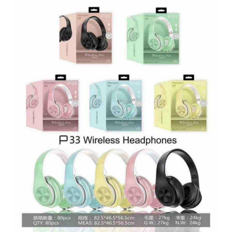 Macaroon P33 Bluetooth Headset Headphone Bando