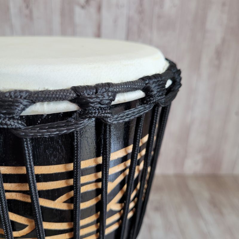 Alat Musik Tradisional Kendang Jimbe 40cm Motif Ukir Gendang Ketipung Murah Bergaransi