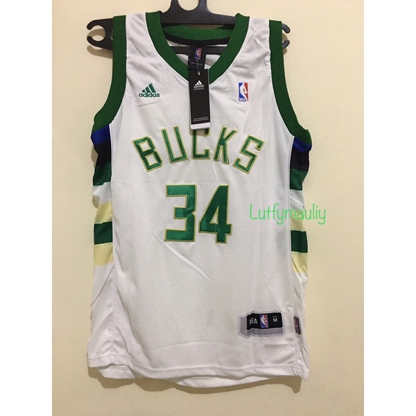 Jersey Basket Nba Full Bordir Milwaukee Bucks Giannis Antetokounmpo Grade Original Swingman