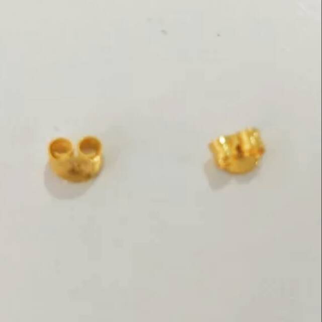 Penahan giwang emas asli kadar 875 plug anting