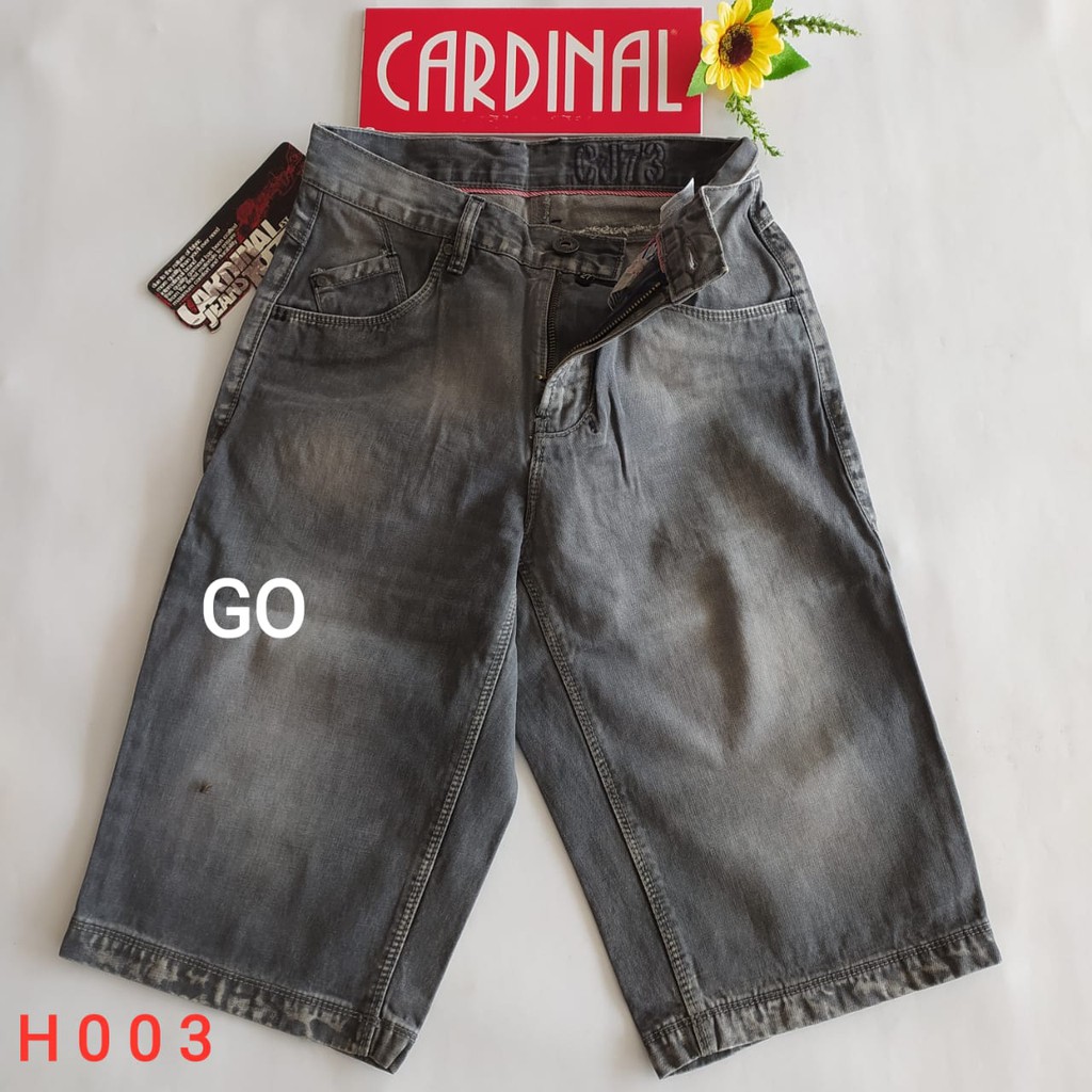 gof 27-CBV CARDINAL JEANS Celana Pria Celana Pendek Bermuda Casual Sobek Slimfit Reguler Fit Reguler