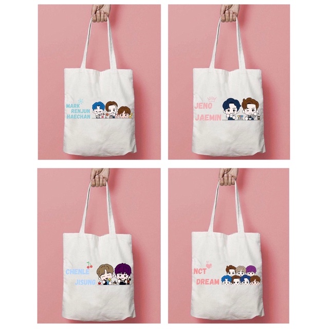 Tote Bag Kanvas Simple Cutie Character 7 NCT Dream // Cafe NCT Dream // Version 2