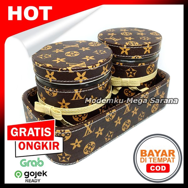 Tatakan Toples Vinyl - isi 2 - Coklat LV