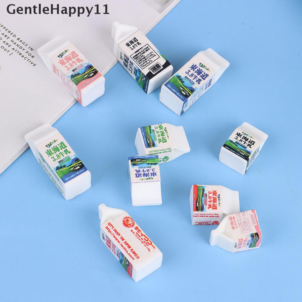 Gentlehappy 5pcs / set Mainan Miniatur Botol Susu + Gelas Karton Skala 1: 12 Untuk Aksesoris Rumah Boneka