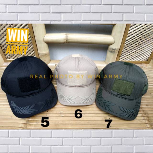 Topi tactical Polisi Pamen velcro