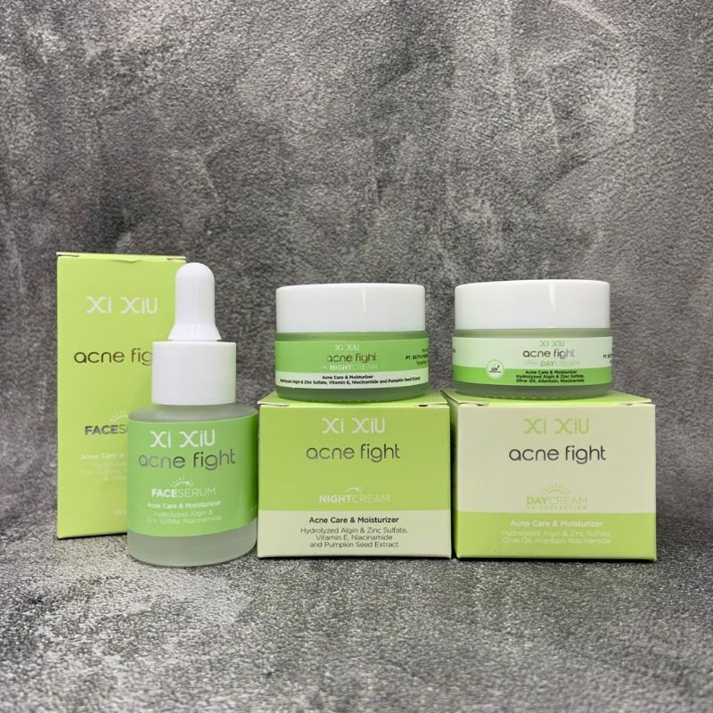 XI XIU - ACNE FIGHT SERIES // PERAWATAN WAJAH JERAWAT BPOM