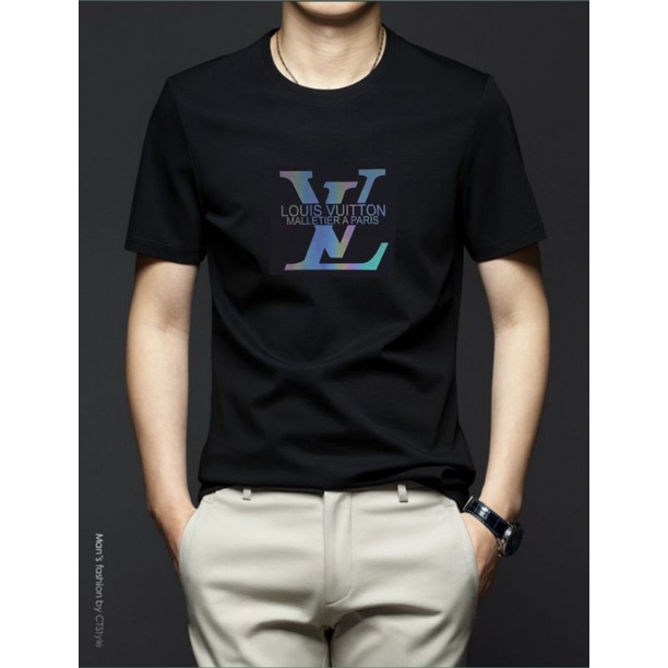 kaos pria branded import LV122 / sablon Hologram