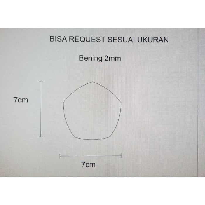 

Bahan Medali Akrilik Segilima 2mm 7cmx7cm LASERCUT Acrylic