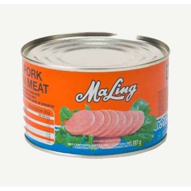 

Maling pork luncheon meat ham (daging babi kaleng) 397 gr