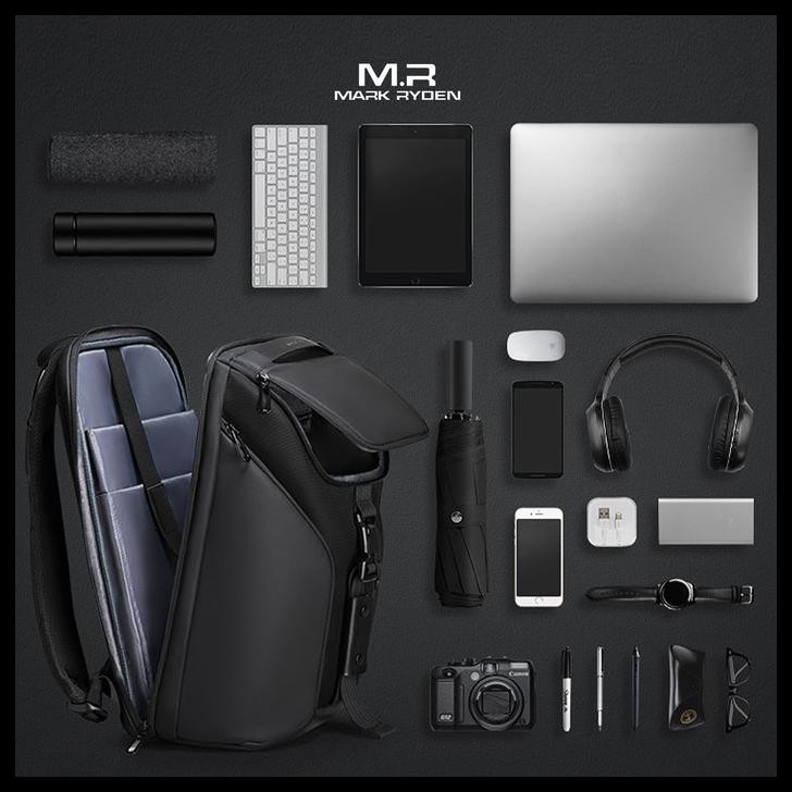 MARK RYDEN MR9369 BACKPACK BAG USB - TAS RANSEL LAPTOP 15" - BLACK