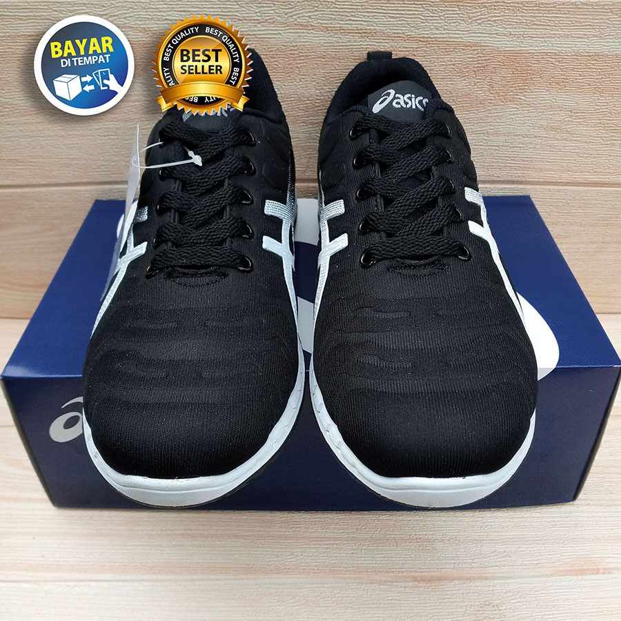 PROMO 7.7 MEGA SALE !! SEPATU SNEAKERS PRIA HITAM BERTALI SEKOLAH DAN OLAHRAGA / SAKIPO