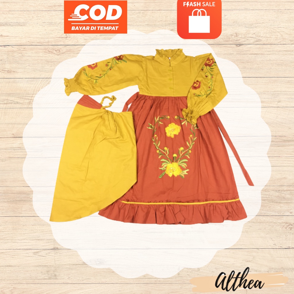 4-13 TAHUN GAMIS By ALTHEA KIDS | TUNIK TERBARU 2023 LEBARAN | DRESS ANAK | JILBAB INSTAN SEGIEMPAT 