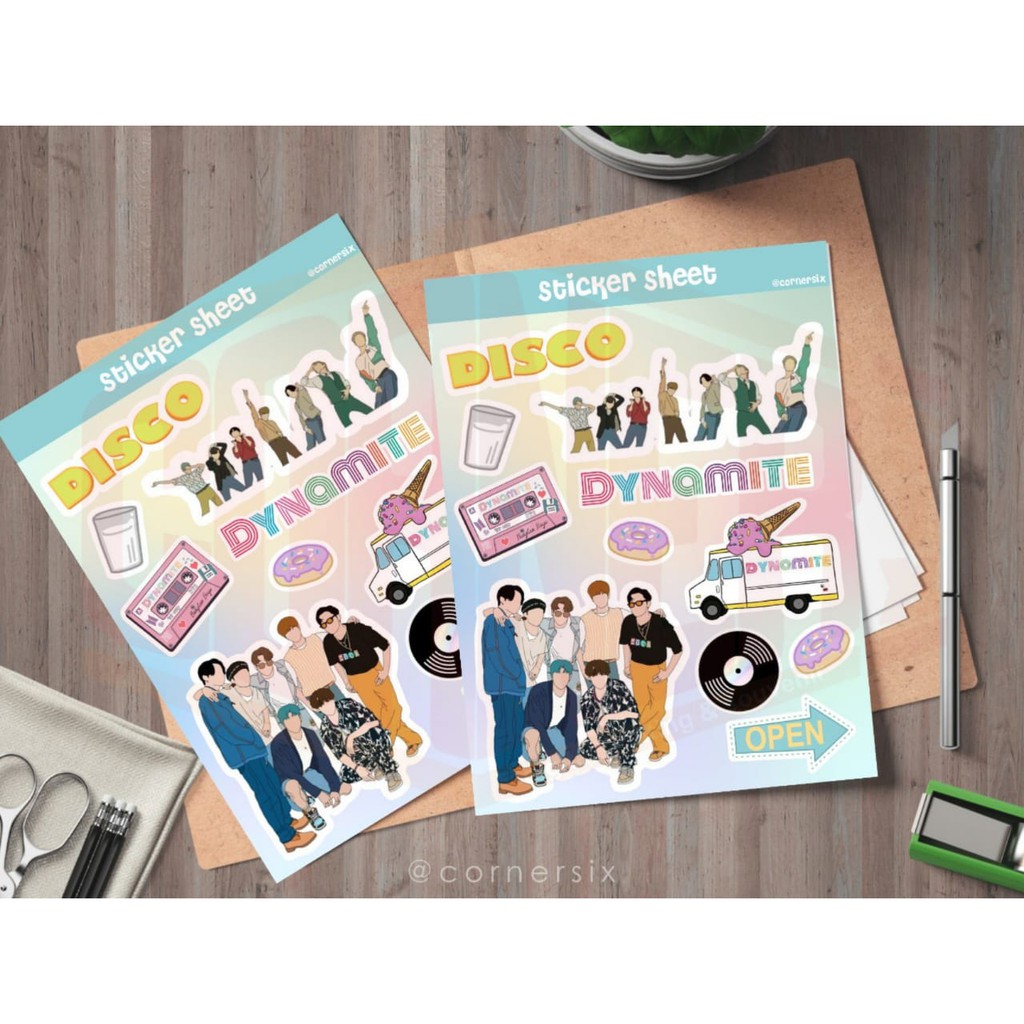 

STICKER SHEET BTS DAN BT21