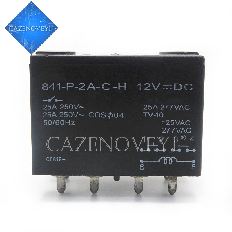 1pc / Lot 841-p-2a-c-h 12vdc Relay 25a 6-pin