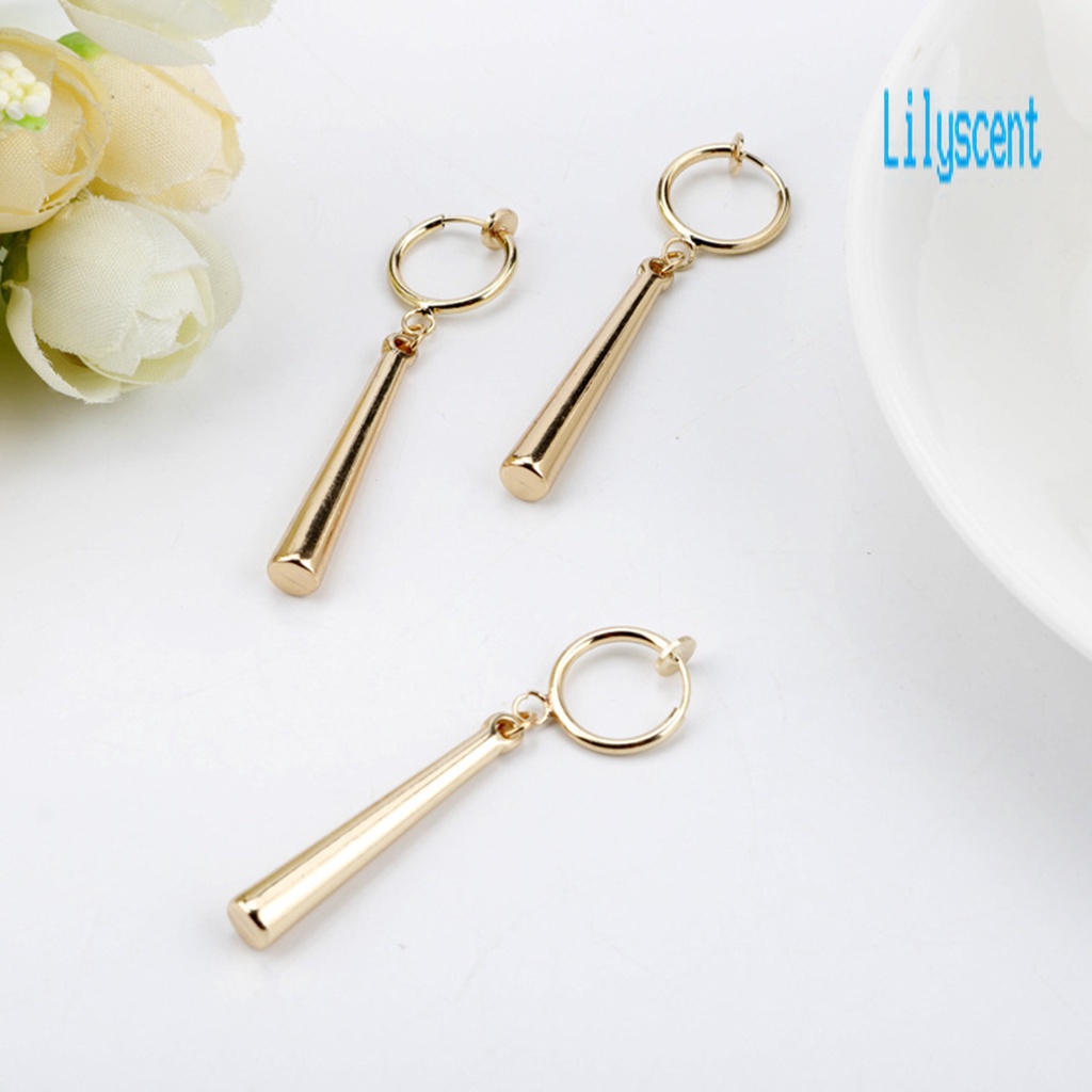 Ls Anting Kait Gantung Bahan Alloy Warna Polos Tahan Lama Untuk Wanita