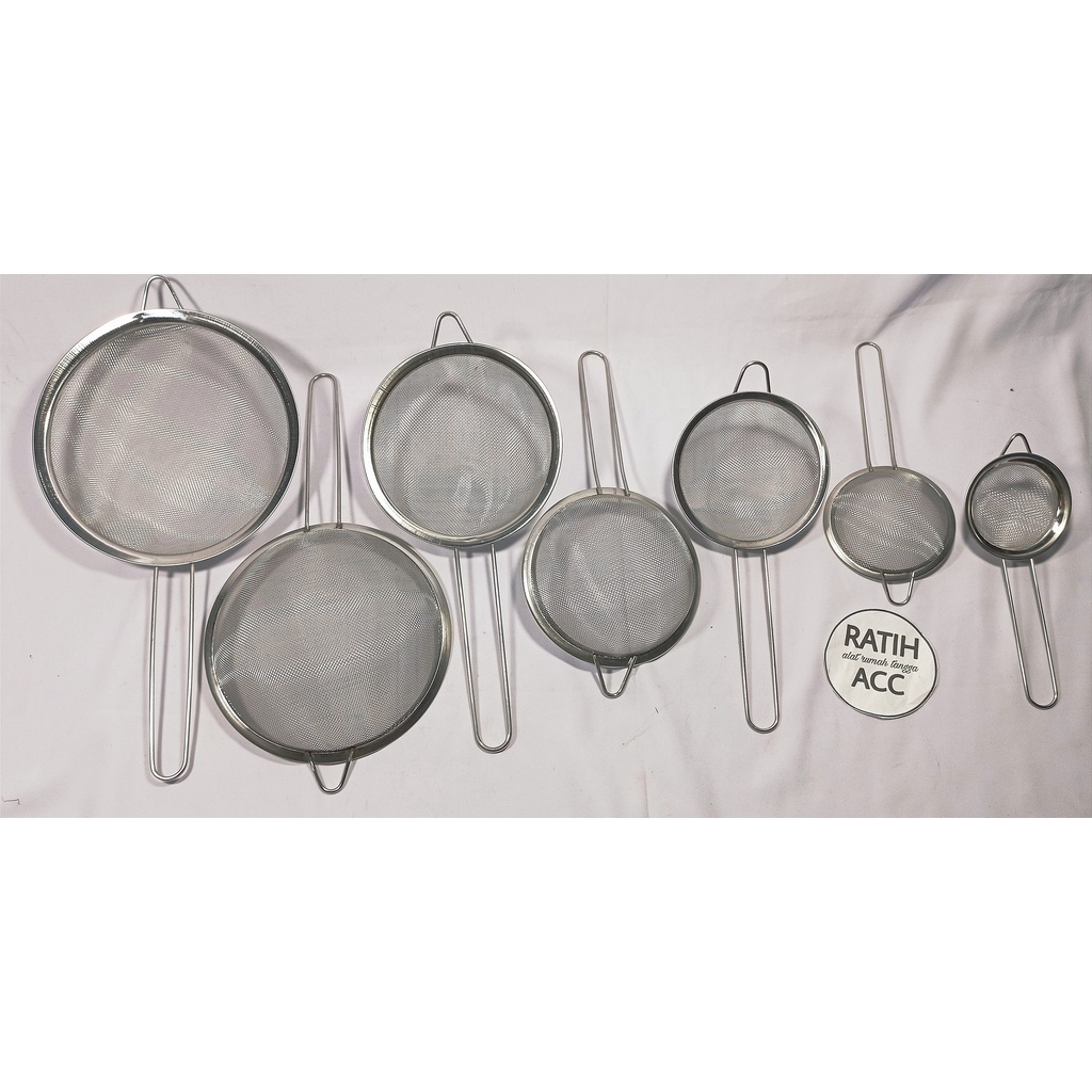 saringan ayakan stainless penyaring tepung gula santan kelapa MPASI minyak