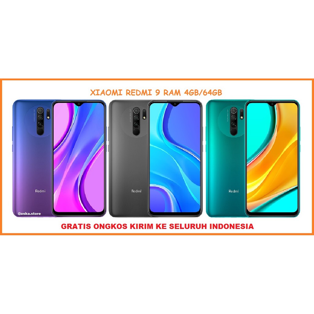 HP XIAOMI REDMI 9 RAM 4GB/64GB GARANSI RESMI 1 TAHUN