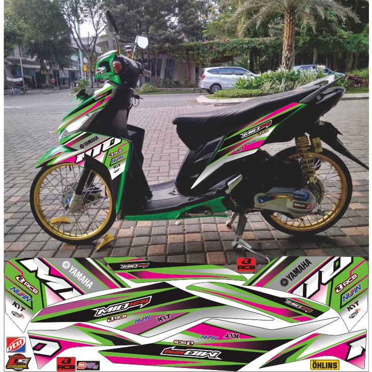 striping variasi mio m3/mio z warna hijau lis ungu