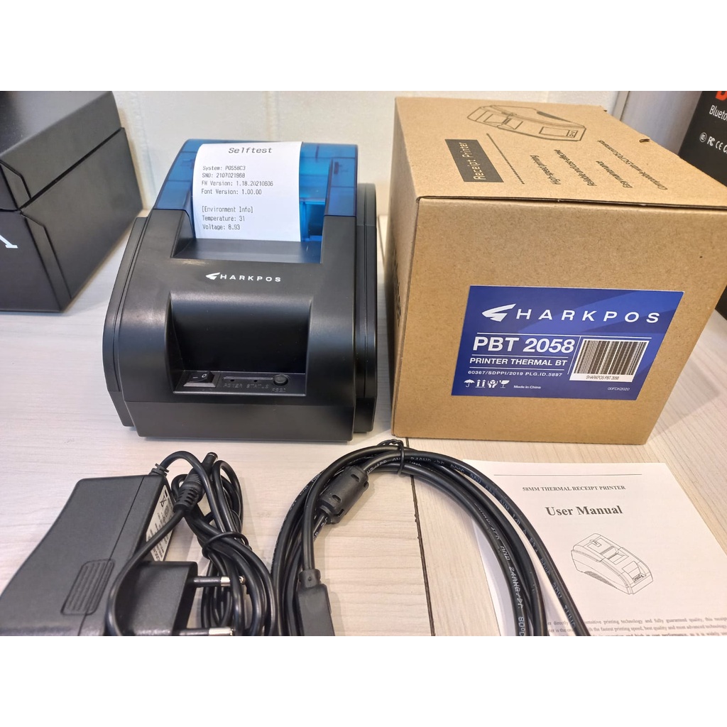 SHARKPOS PBT 2058 PRINTER BLUETOOTH THERMAL 58MM PRINTER KASIR C58BT