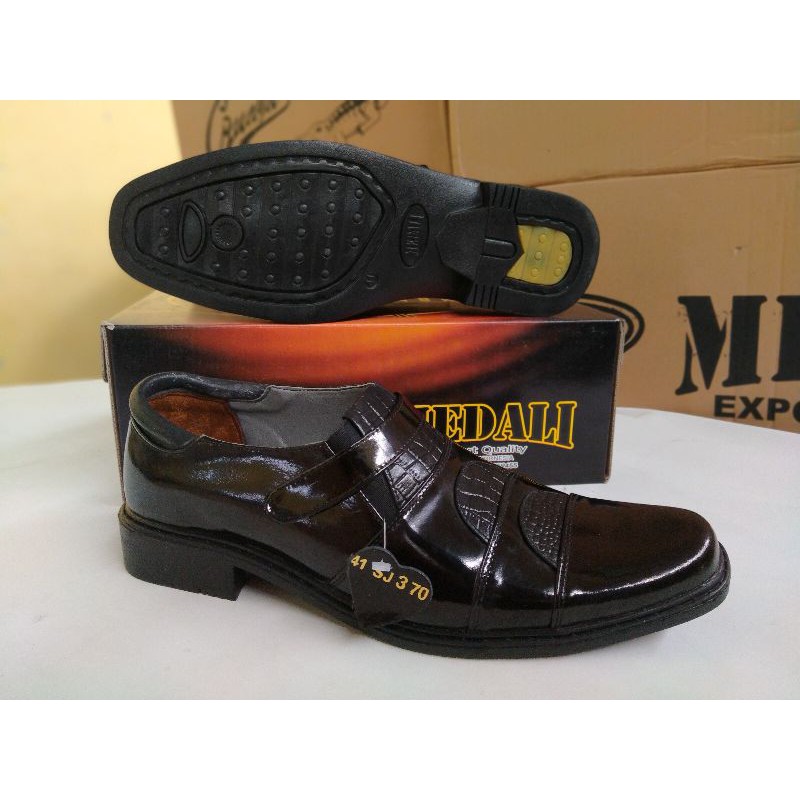SEPATU PRIA PDH SJ370 KULIT ASLI / SEPATU FANTOFEL BERGARANSI