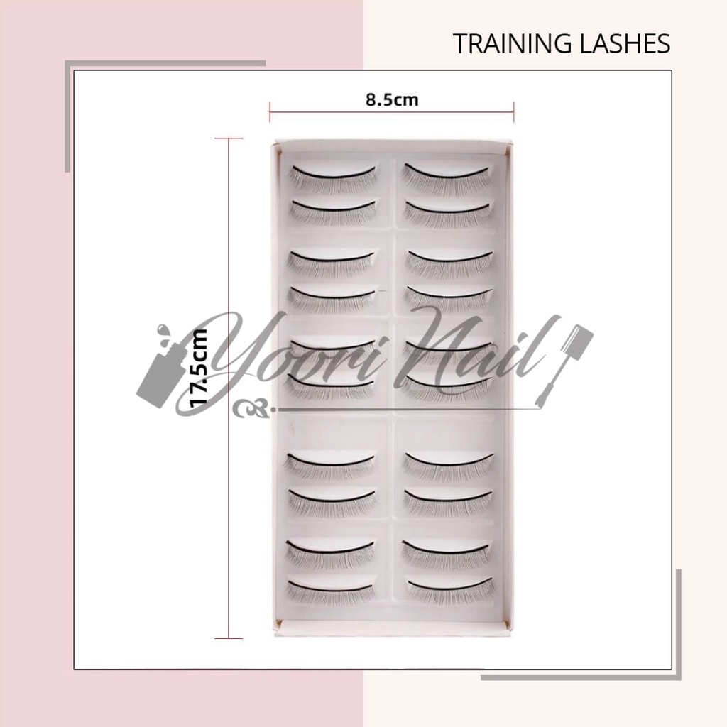 Training lashes set 10 pair bulumata palsu latihan eyelash extension training