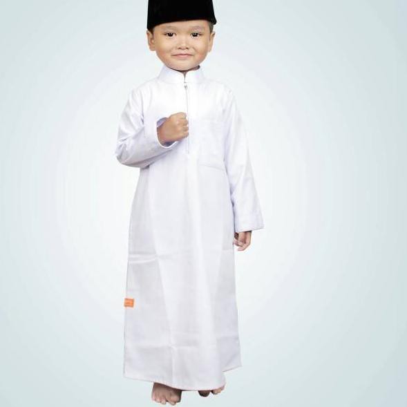 Gamis Koko Anak Laki - Laki Putih Polos