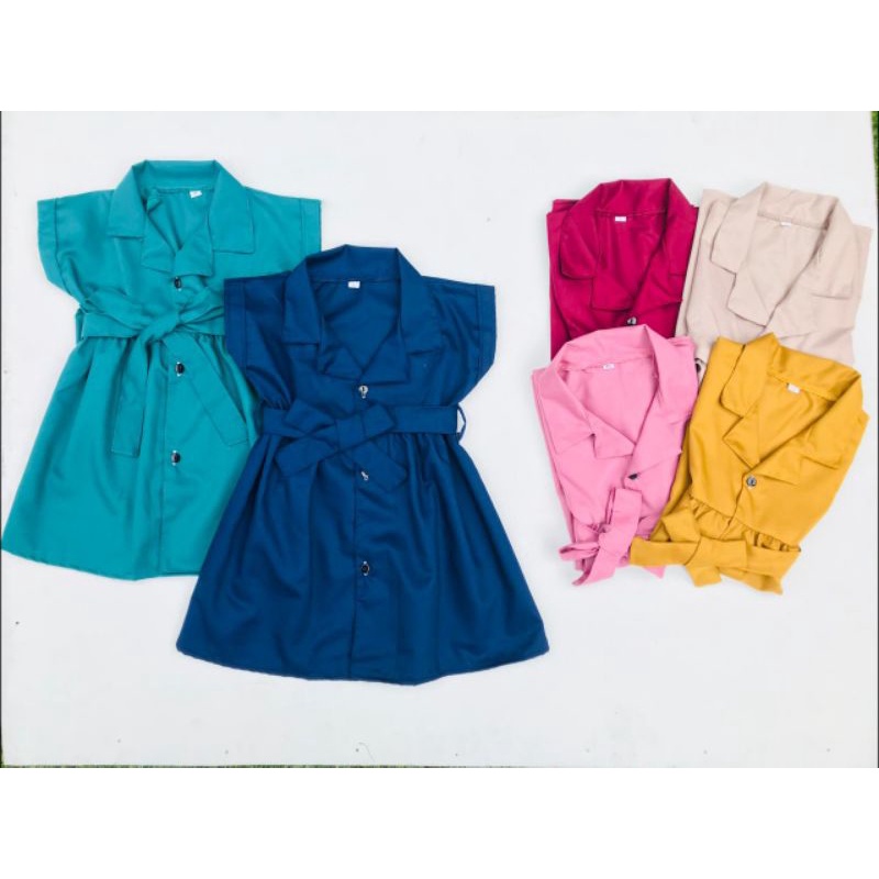 grosir dress anak perempuan blazer 1-8 tahun bahan toyobo