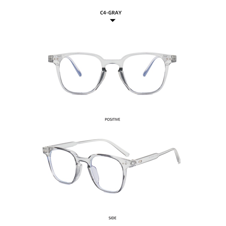 2021 new anti-blue light square fashion men's and women's glasses