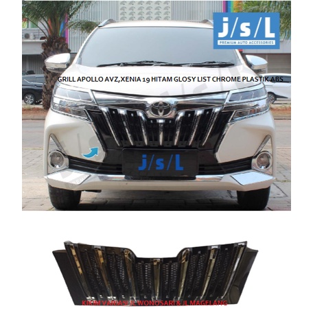 GRILL AVANZA 2019 M/APOLLO HITAM GLOSY LIST CHROME JSL