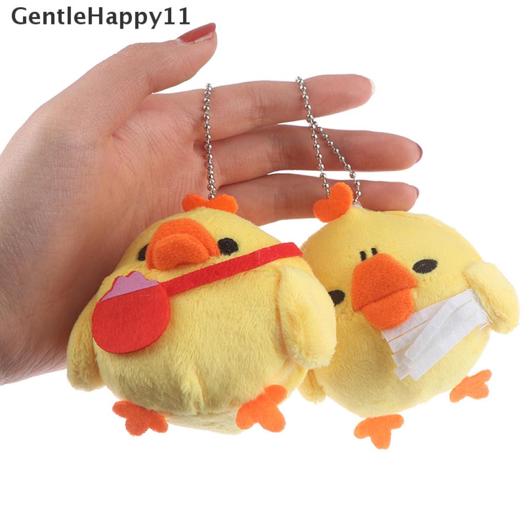 Gentlehappy 1Pc Gantungan Kunci Boneka Stuffed Plush Ayam Untuk Hadiah Pernikahan / Buket Bunga
