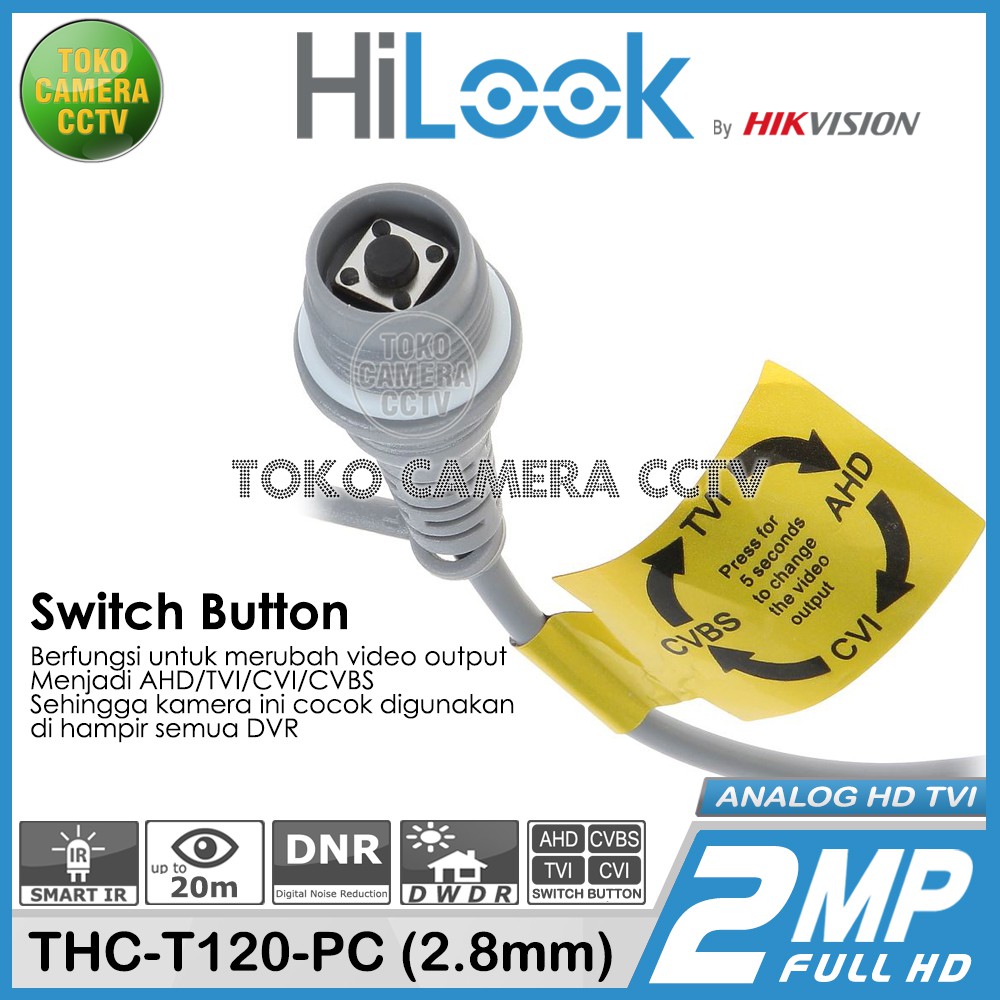 CAMERA CCTV HILOOK 2MP FULL HD 1080P KAMERA CCTV HILOOK INDOOR 2MP