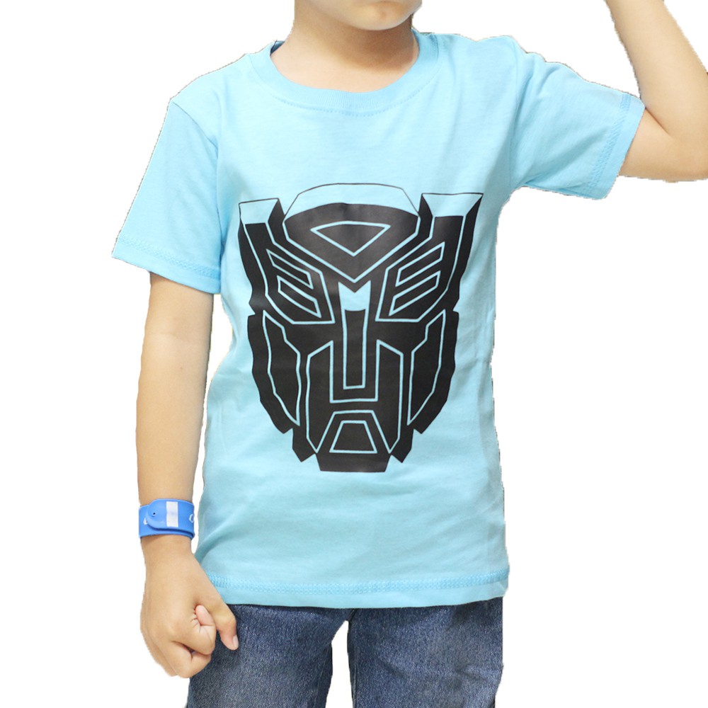  BAJU  KAOS ANAK  LAKI LAKI ROBOT  TRANSFORMER BIRU OSHKOSH 