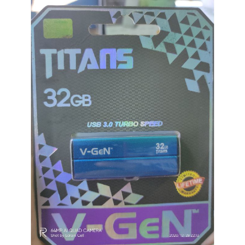 Flashdisk TITANS V-GEN 128GB 64Gb 32GB 16GB USB 3.0 Garansi resmi