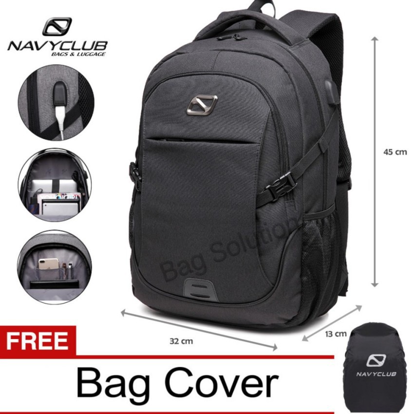 Tas Ransel Navy Club Original Black