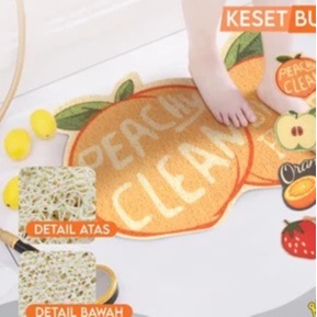 SHABRINA_FASHION!! KESET MOTIF BUAH-BUAHAN UNTUK DAPUR DAN KAMAR 40 x 60CM BAHAN PVC MIE BIHUN (COD)