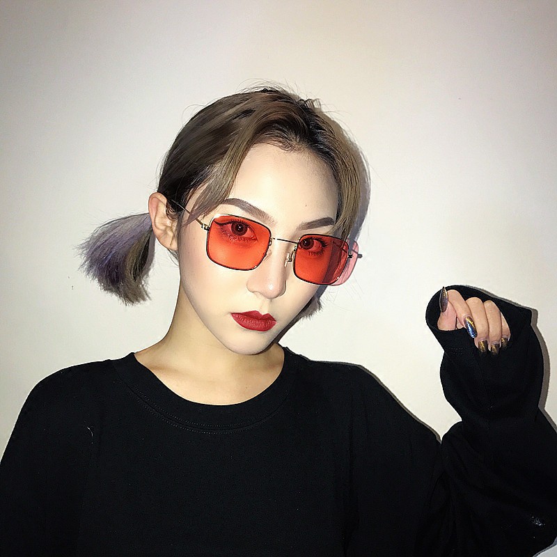 Kacamata Fashion Korea Persegi Panjang GF09 Kaca Mata Wanita Retro Candy Sunglasses Unisex ACC