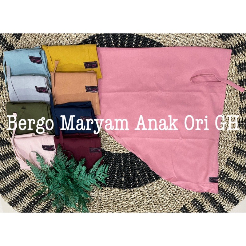JILBAB BERGO MARYAM TALI ANAK CRINKLE/DIAMOND