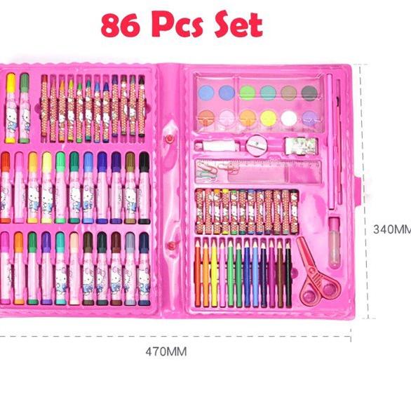 

Miliki Pensil Warna Crayon Set 86 Pcs Alat Lukis Menwarnai Gambar Set Kado Anak Gift Set Pensil Krayon Colouring Kids Set Stationery