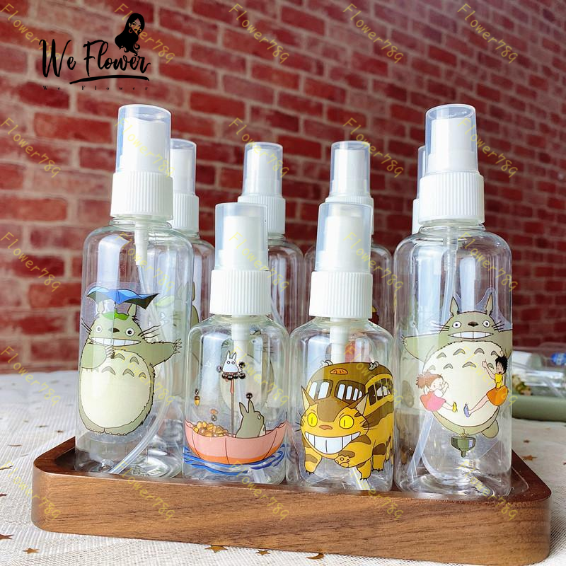 (We) Botol Kosong Bahan Plastik Desain Totoro Kartun Kapasitas 50ml/100ml Portabel Untuk Travel