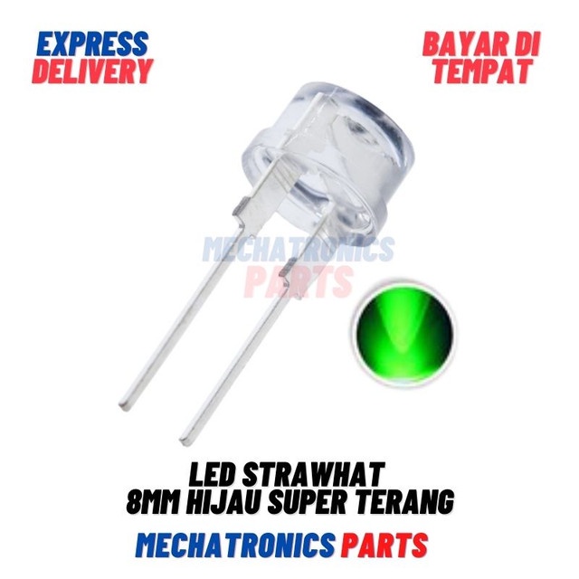 LED STRAWHAT 8MM SUPER TERANG