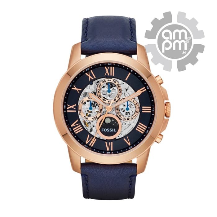 Suplier Jam Tangan Fossil Grant Automatic Navy Leather ME3029 Original