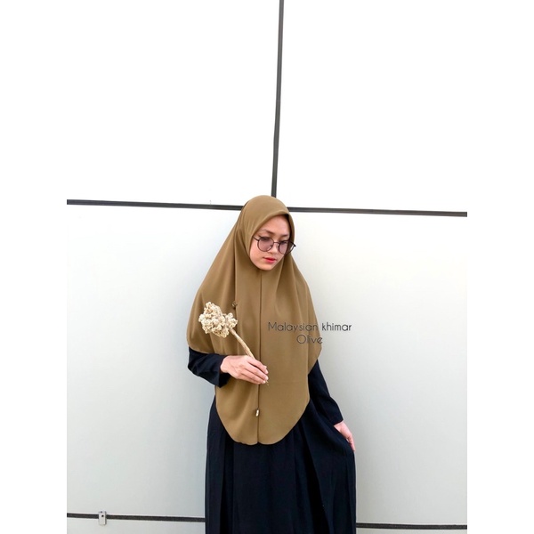 [COD] MALAYSIAN KHIMAR MATERIAL BABYDOLL ARMANY BY RURIHIJABSYARI-Olive
