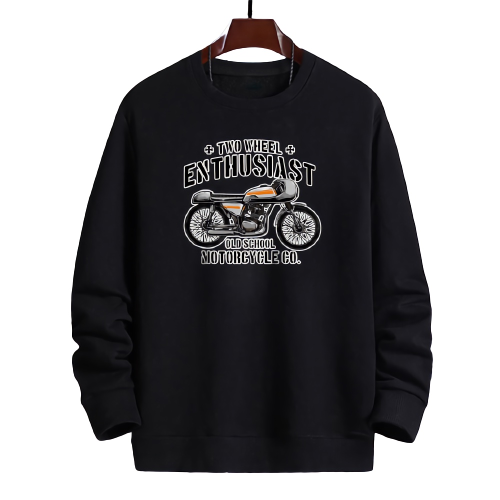 Sweater pria crewneck TWO WHEELS jaket sweter cowok distro keren