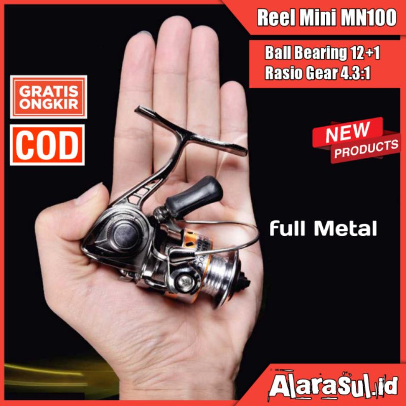 Reel Pancing Mini Rill Mini Reel Pancing Murah Reel Pancing Mini Spinning 4.3:1 Gear Ratio - MN100