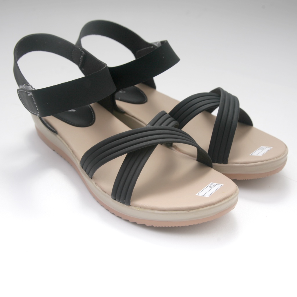 Lexy EUDORA Sandal Wanita Tali L Velcro Silang Line 06