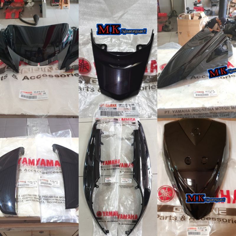 PAKET FULL SET BODY HALUS MIO J HITAM ORIGINAL YAMAHA