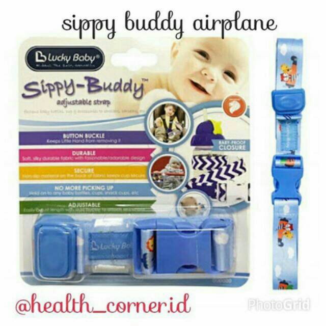 Lucky Baby Sippy Buddy Adjustable Strap - Airplane