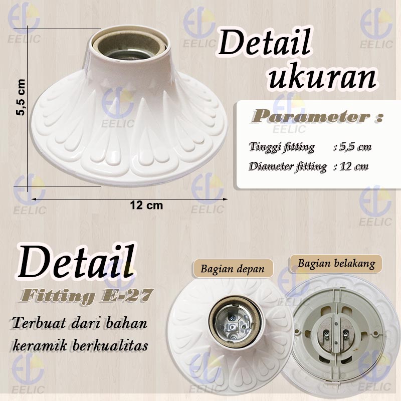 EELIC FIG-811 fitting plafon E-27 fitting lampu bulat motif love