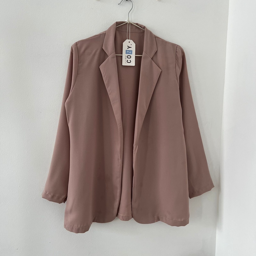 Jane Blazer 2048 - Korean Blazer Wanita Lengan Panjang - Outer Blazer - Blazer Kerja-Camel